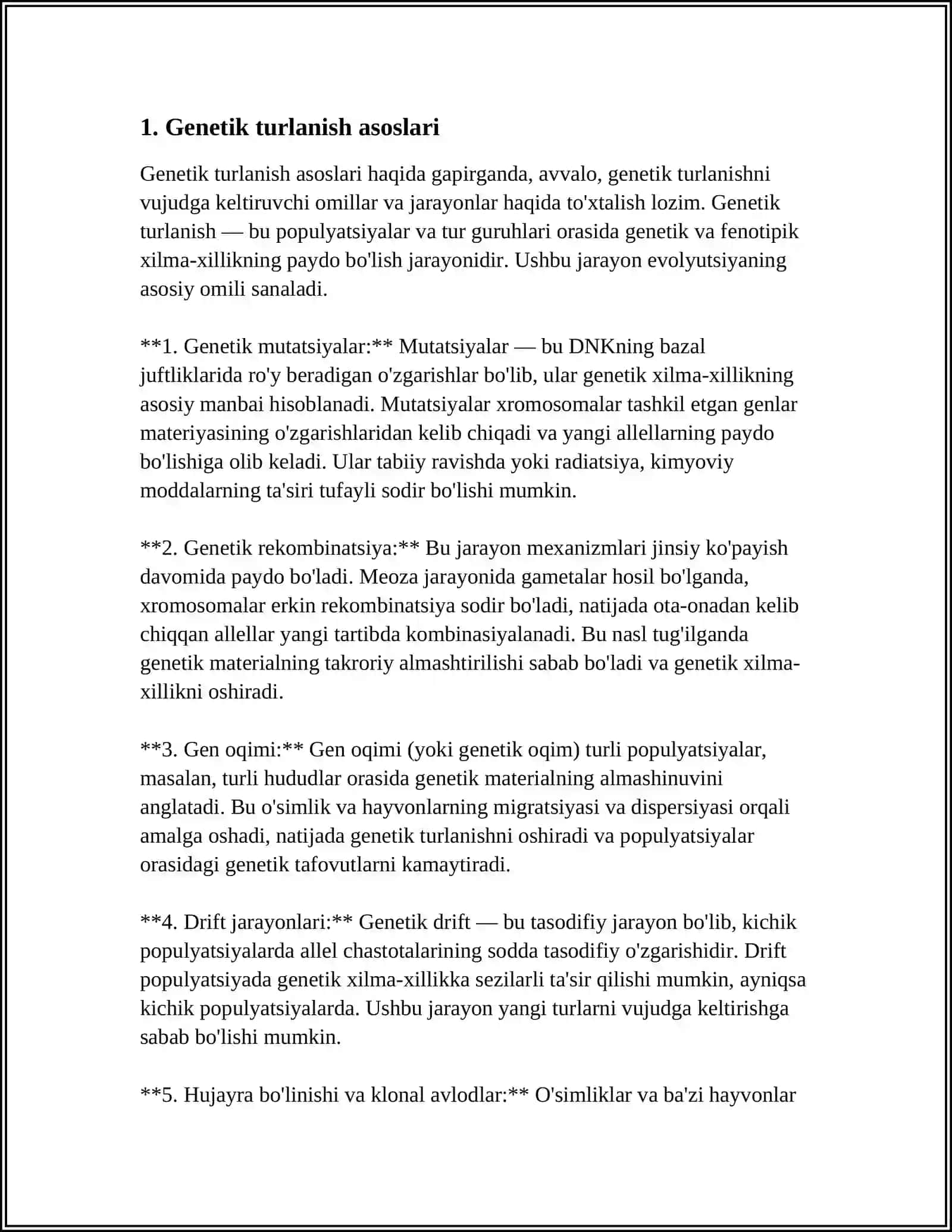 TILLARNING GENETIK VA MORFOLOGIK TASNIFI 3