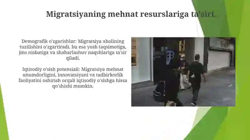 Mavzu: O'rta osiyo davlatlari aholisi va mehnat resurslari 3