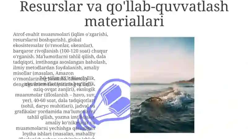 Ilk qadam davlat o'quv dasturida tabiat va atrof olam bilan tanishtirish mazmuni 3