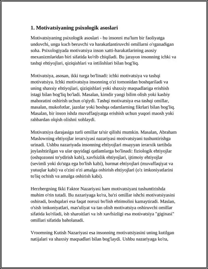 MOTIV, MOTIVATSIYA VA HISSIYOTNING NAMOYON BOʻLISHI 3