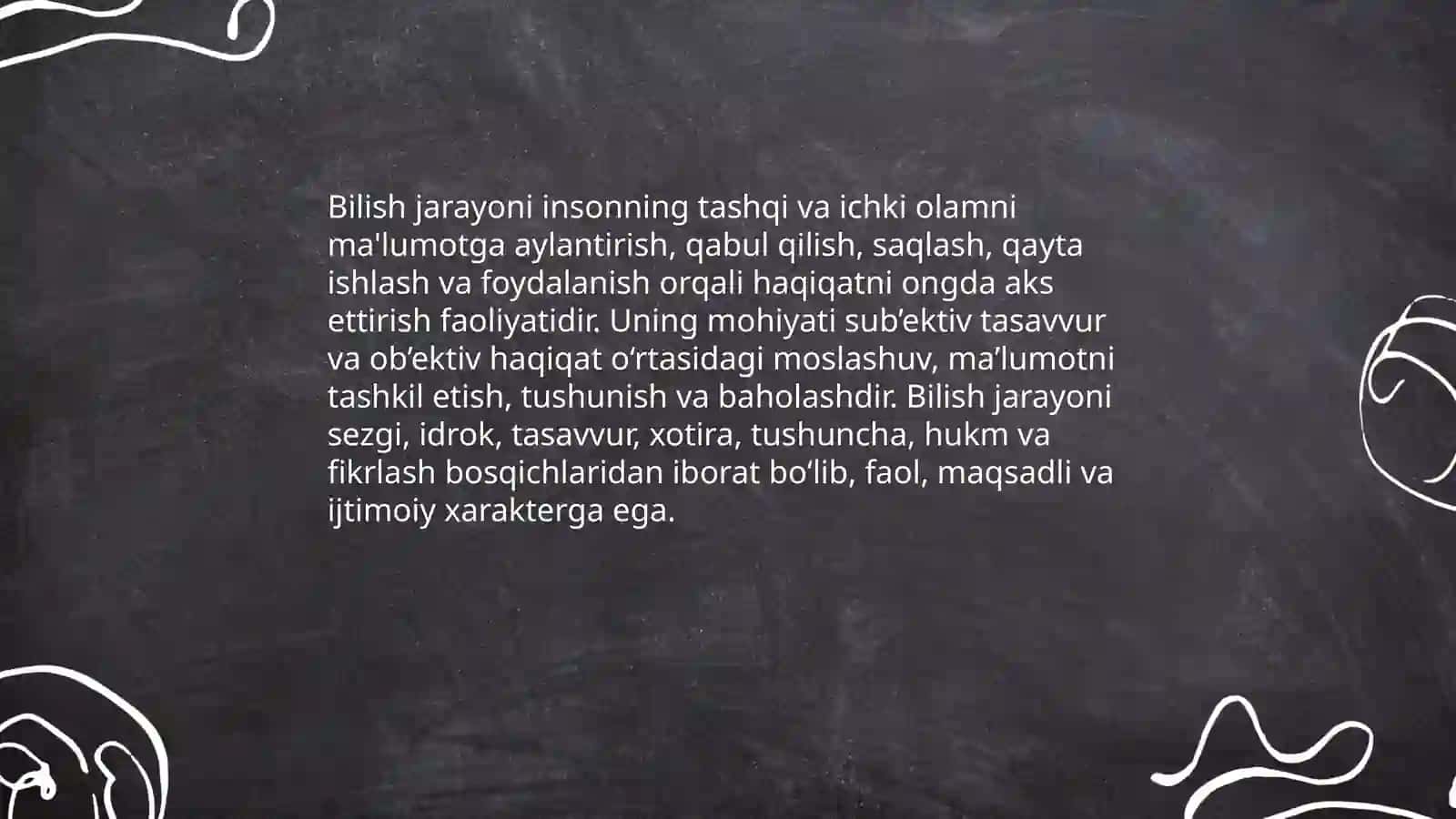 Bilish jarayonining mohiyati va mezonlari 3