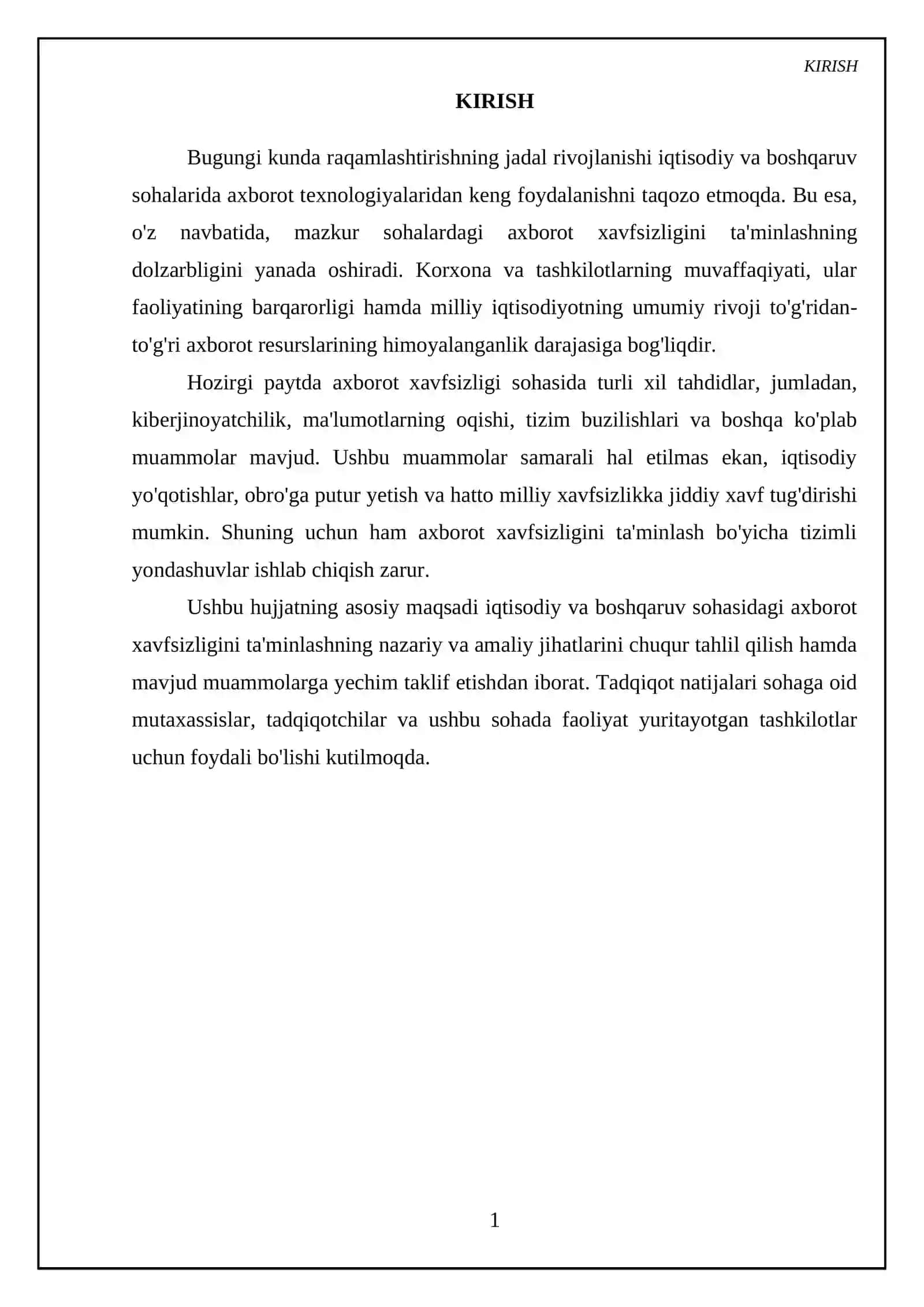 Iqtisodiy va boshqaruv tizimlarida axborot xavfsizligining dolzarbligi 3