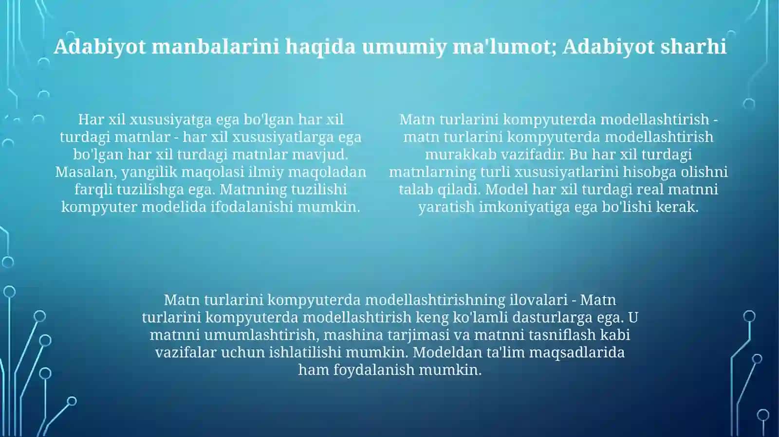 Metan Turlari va ularni Kompyuterda Modellash 3