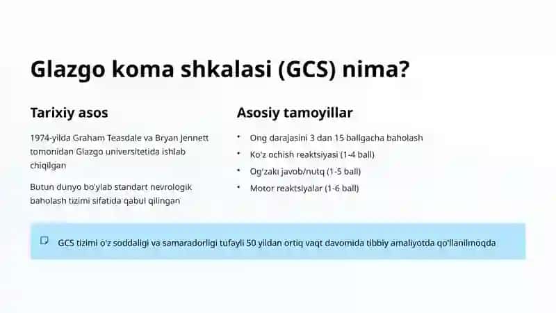 Og'ir bemorlarni baholash mezonlari: GCS va APACHE II 3