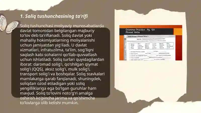 Soliq tushunchasi, uning belgilari va iqtisodiy mohiyati. 3