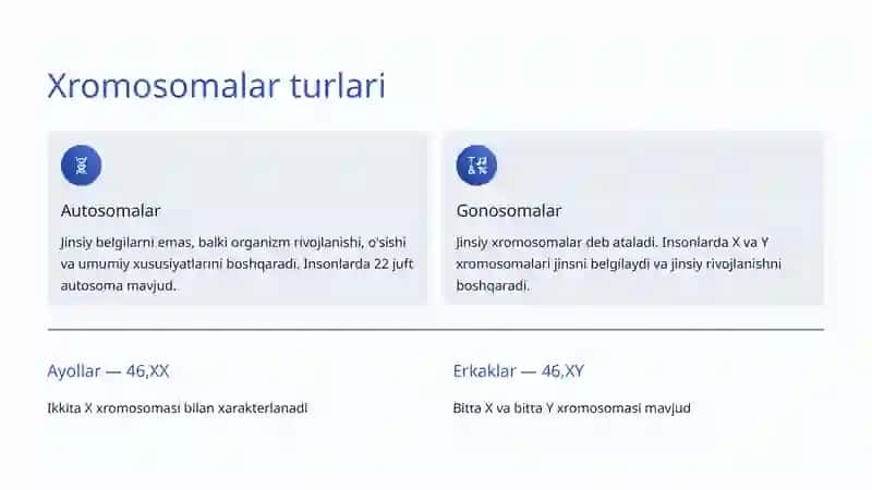 Xromosomalar va ularning tuzilishi 3