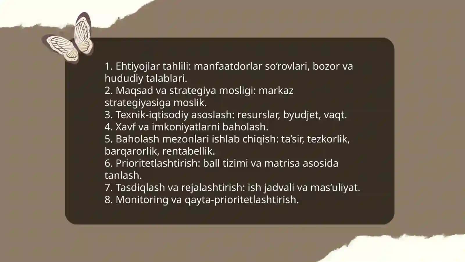 Rivojlantirish markazlarida olib boriladigan ish jarayoni Jo‘rayeva Ziyoda 3