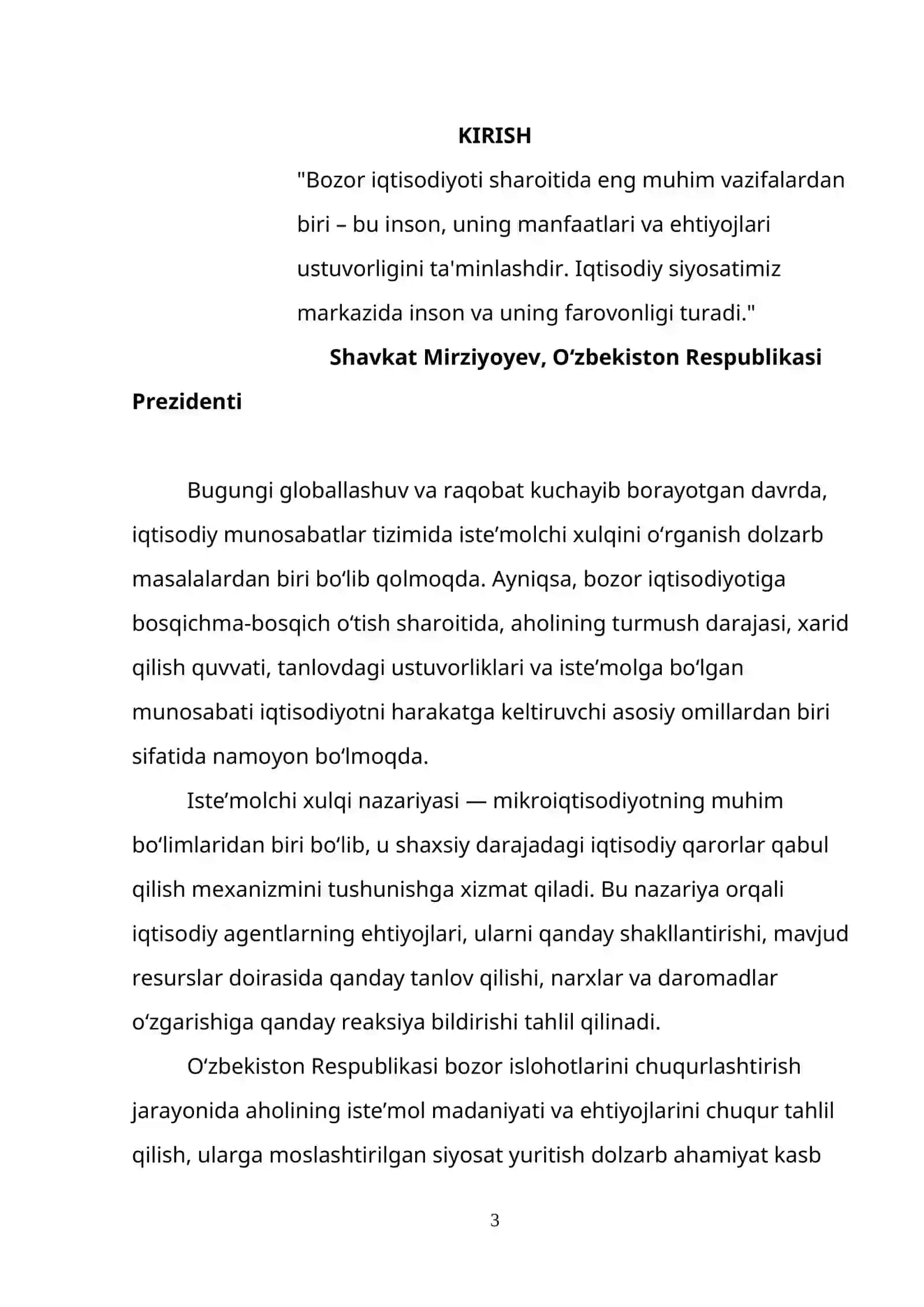 Iste'molchi xulqi nazariyasiyaning asosiy xolati 3