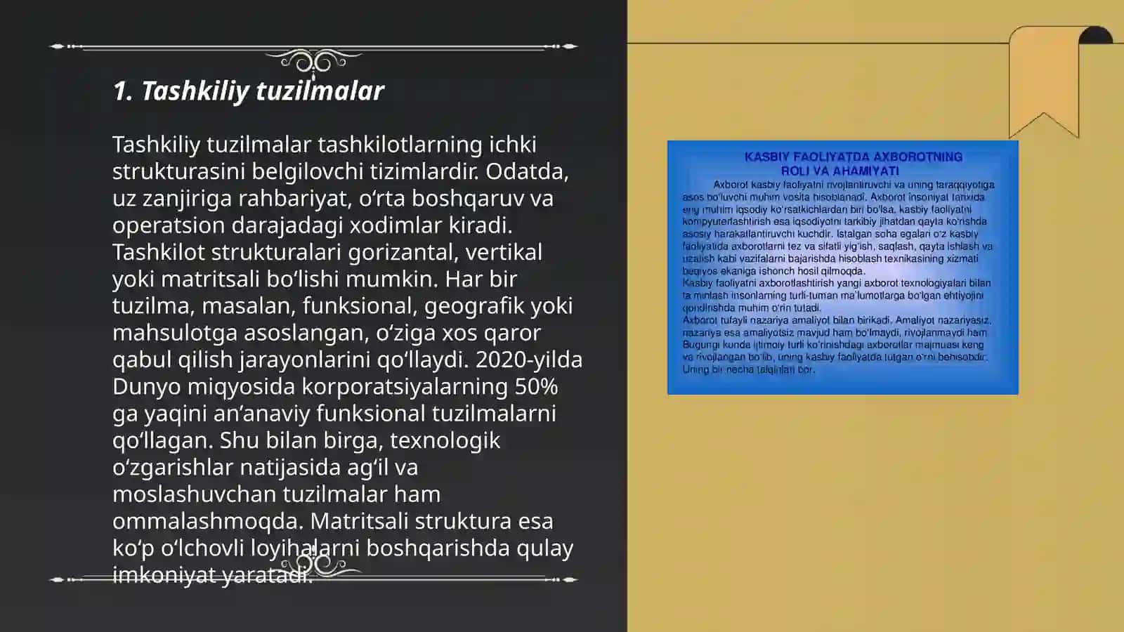 Tashkiliy tuzilmalar va iqtisodiyotning ishlashiuchun transaktsion xarajatlar va mulkiy huquqlarningahamiyatini ochib bergani va ko'rsatgani uchun 3