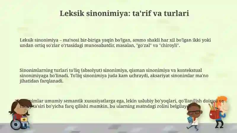 Leksik sinonimiya 3