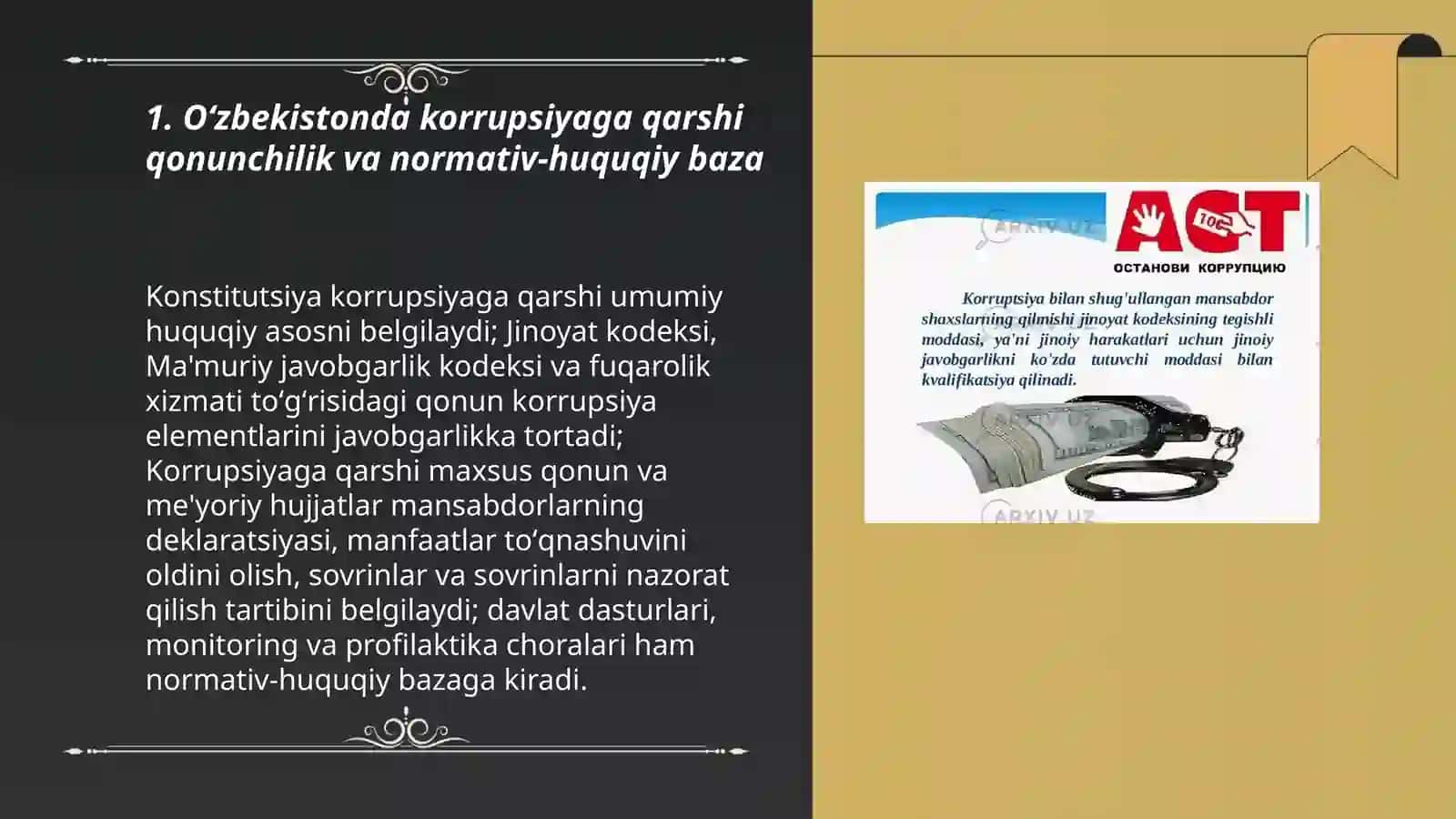Oʻzbekistonda korrupsiyaga qarshi kurash mexanizmlari 3