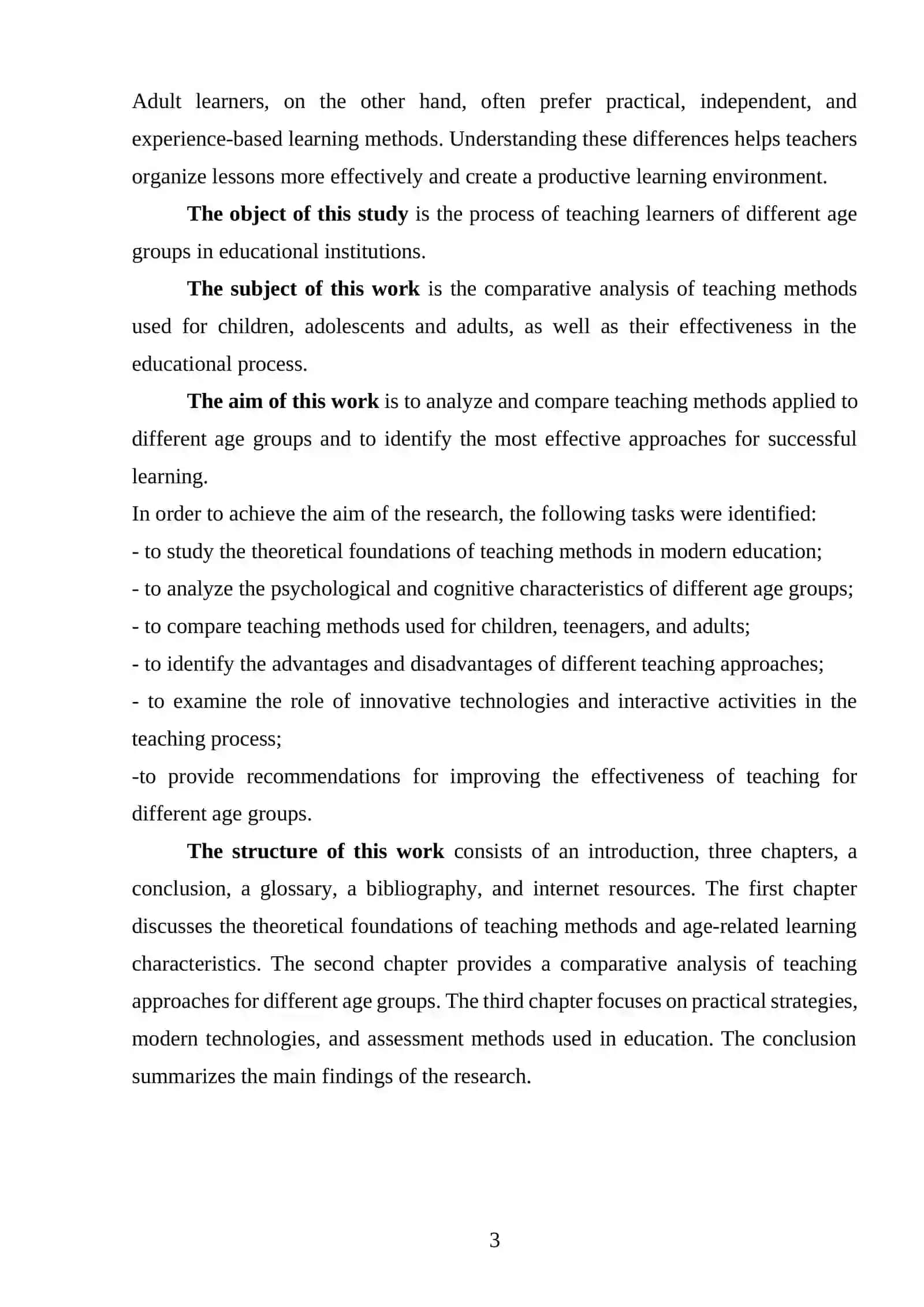 Comparative analysis of teaching methods for different age groups 3