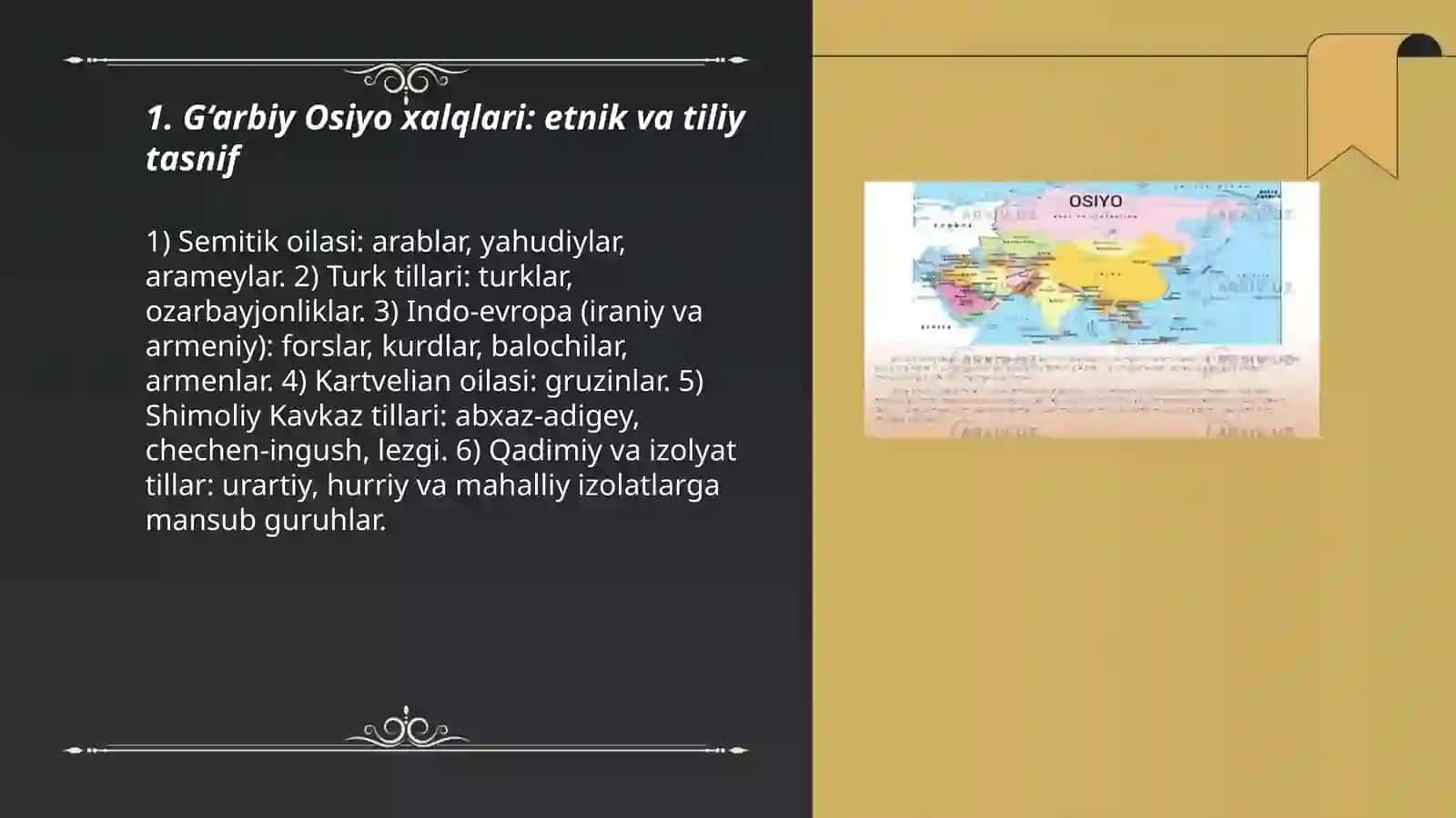 G‘arbiy Osiyo xalqlari: etnik va tiliy tasnif 3