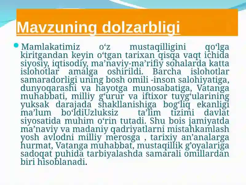 O’quvchilarda milliy g’ururni tarbiyalashda o’zbek xalq hofizlari ijodidan foydalanish 3