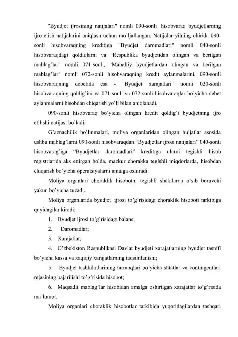 Davlat byudjeti ijrosi natijalari hisobi va hisoboti 3