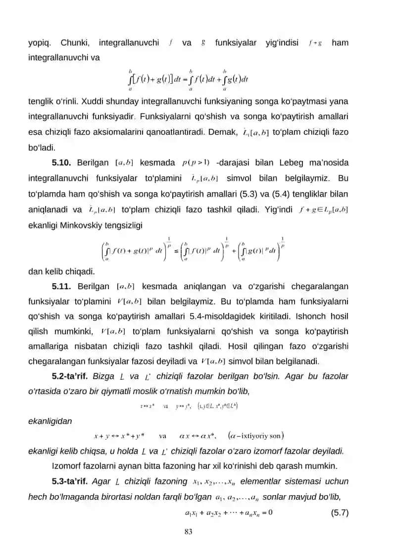 Chiziqli fazolar 3