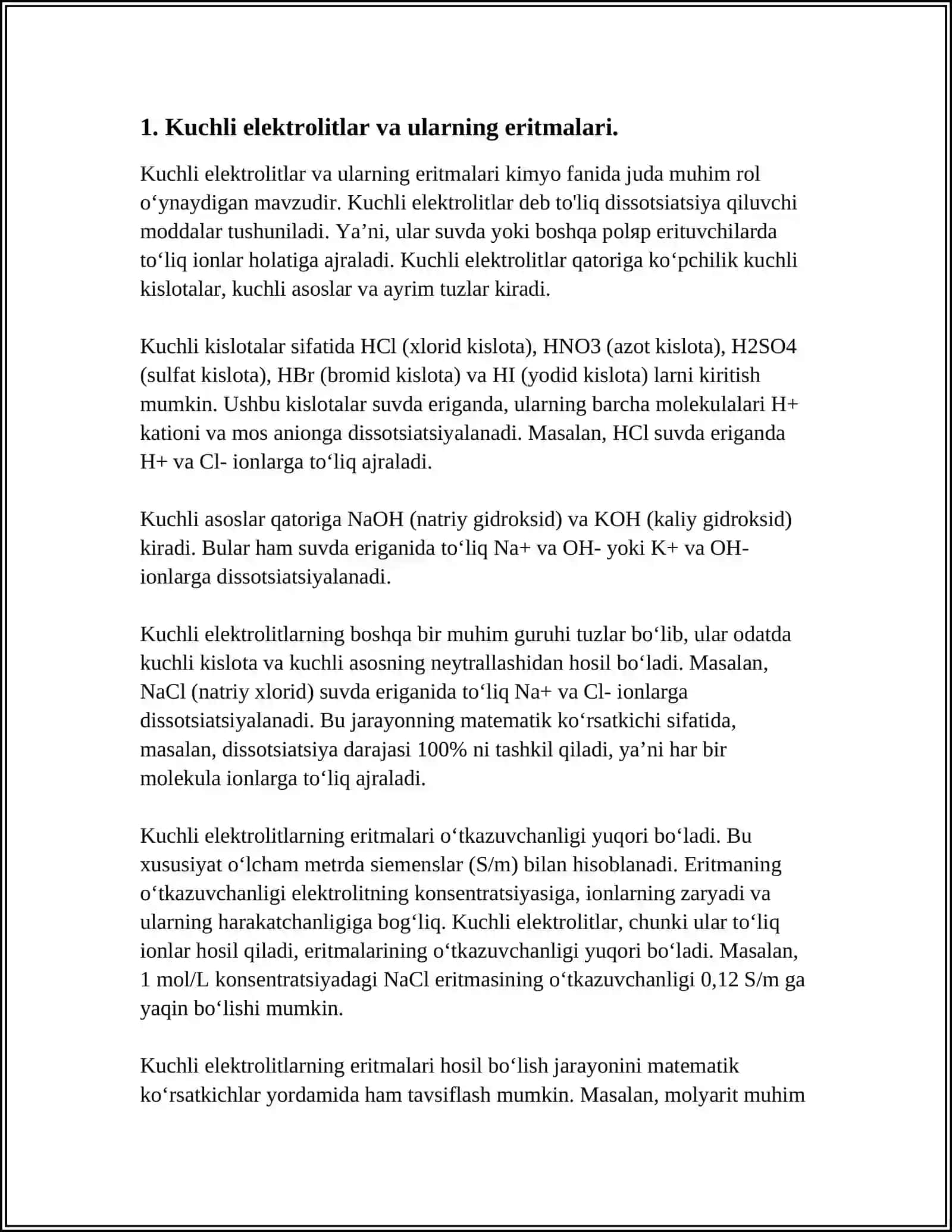 KUCHLI ELEKTROLIT ERITMALARINING ELEKTROSTATIK NAZARIYASI 3