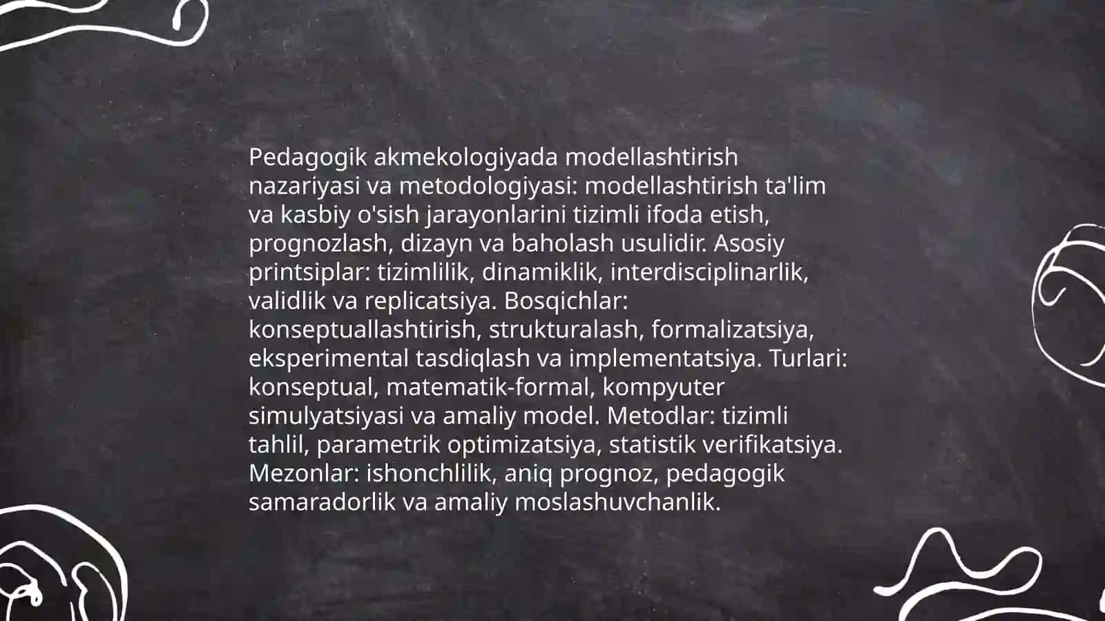 Pedagogik akmekologiyada modellashtirish 3