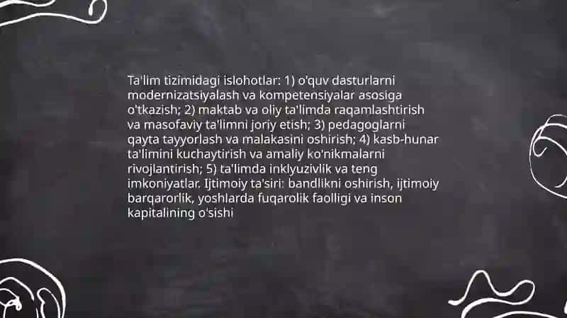 O‘zbekistonda ijtimoiy sohada amalga oshirilayotgan o‘zgarishlar mazmun va mohiyati 3