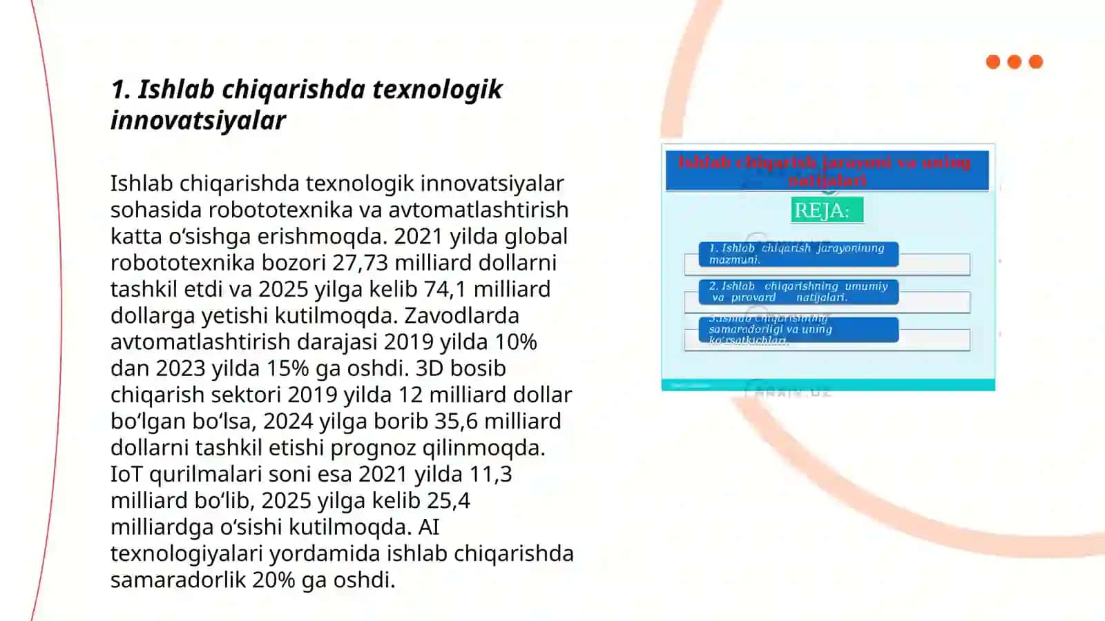 Ishlab chiqarishdagi oʻzgarishlar va uning narxga ta'siri 3