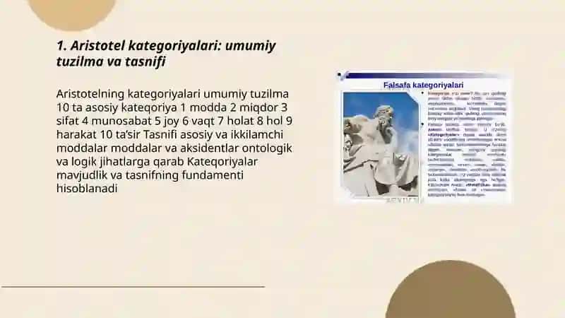 Aristotel Farobiy va Kant ontologiyasida kategoriyalarning tasnifi 3