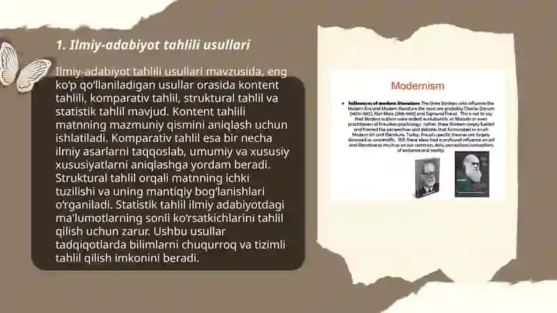 Mavzuning ilmiy-metodik adabiyotini oʻrganish, adabiyotlarni saralash. 3