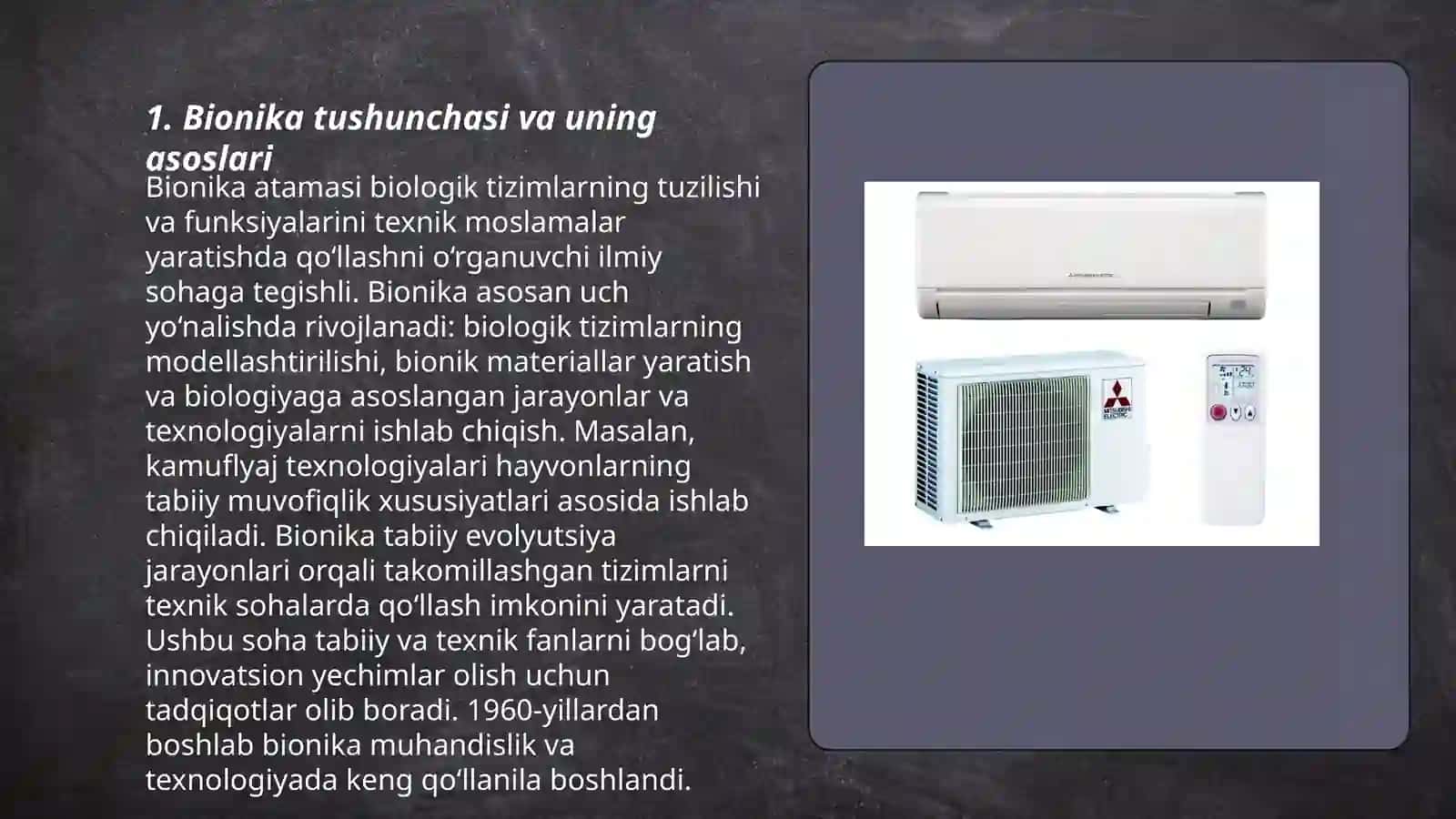 Bionika asoslari va uni inson hayotiga taʼsiri 3