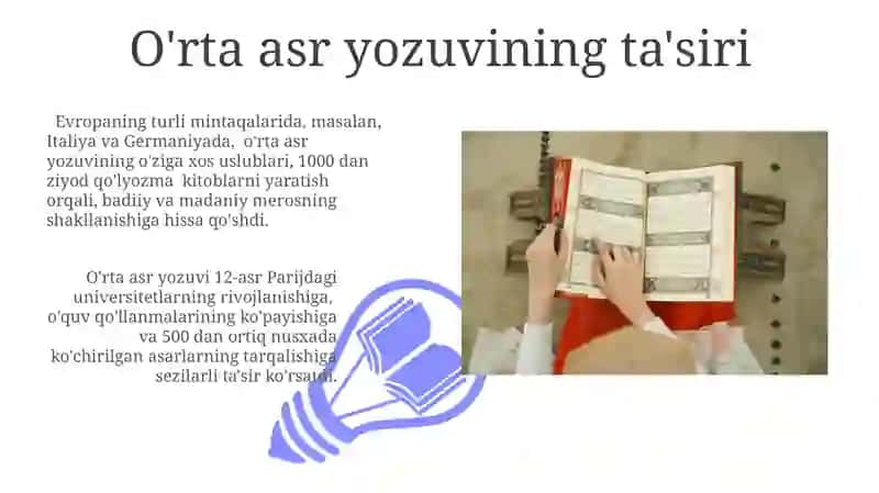 O'rta asrlarda kitoblar va yozuvchilik ishi 3