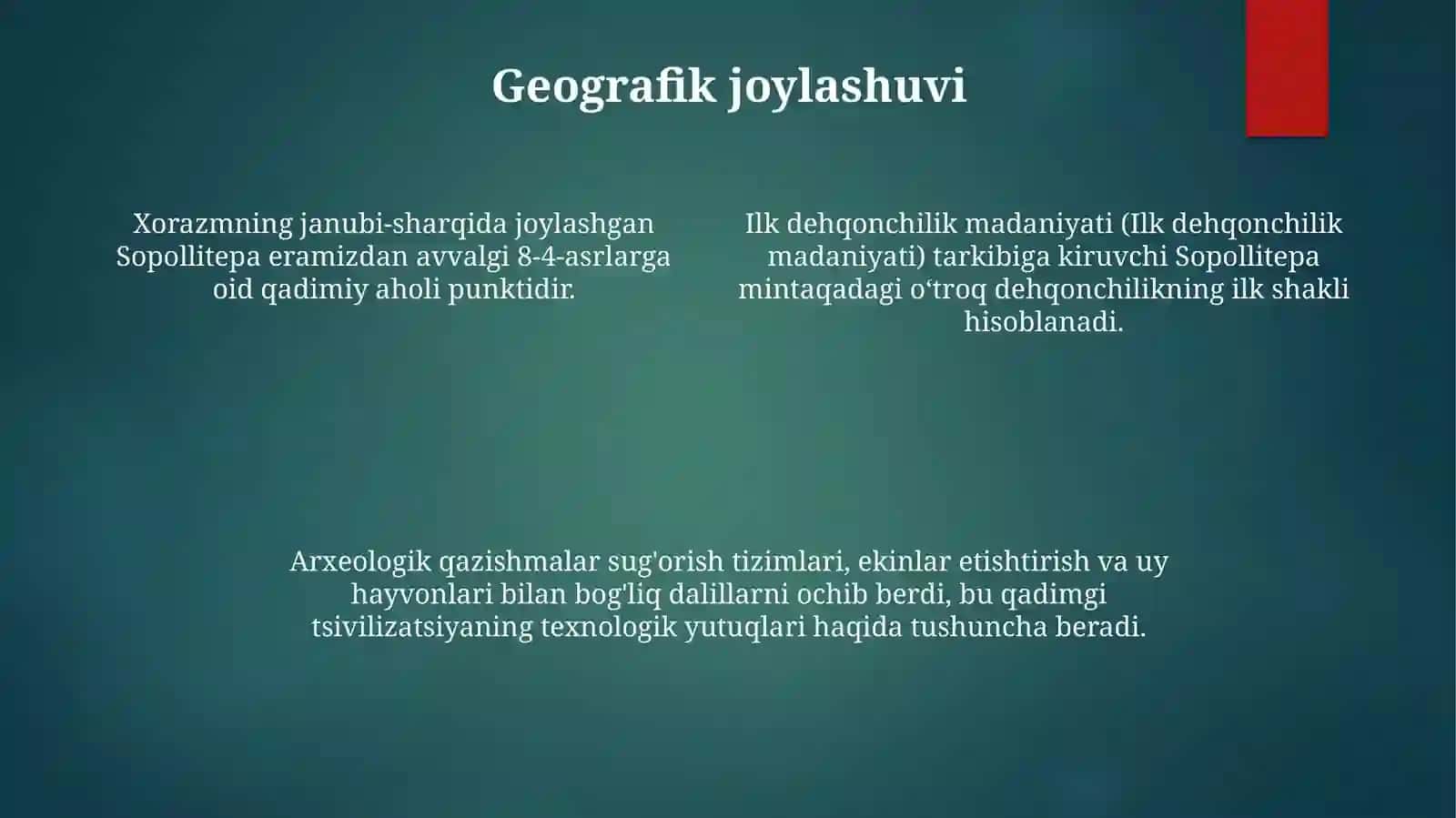 Sopollitepa Ilk Dehqonchilik Madaniyati 3