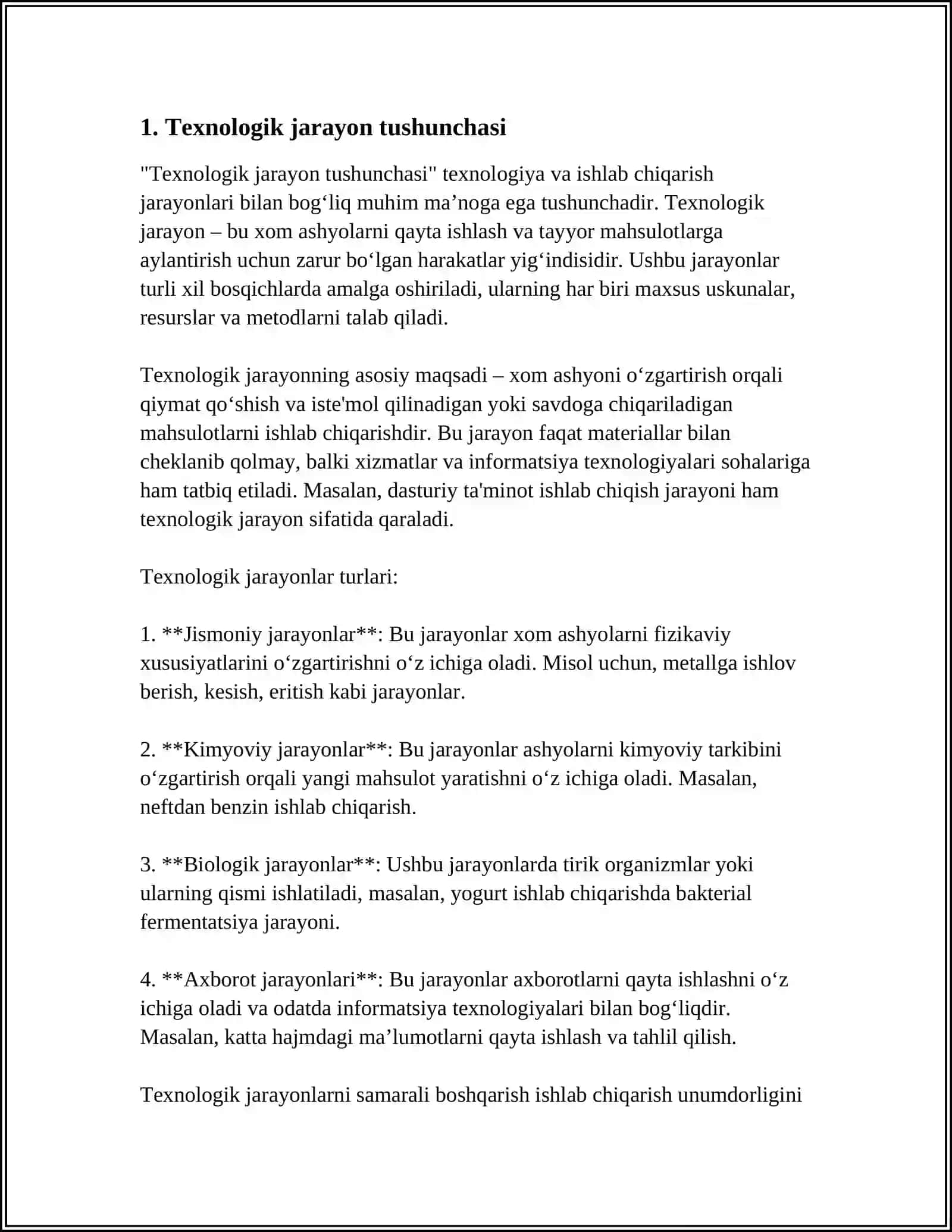 TEXNOLOGIK JAROYON VA UNING BOSQICHLARI 3