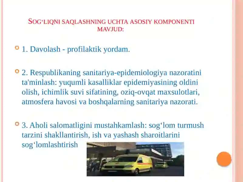 Davolash muassasalari ishning tashkiliyshi 3