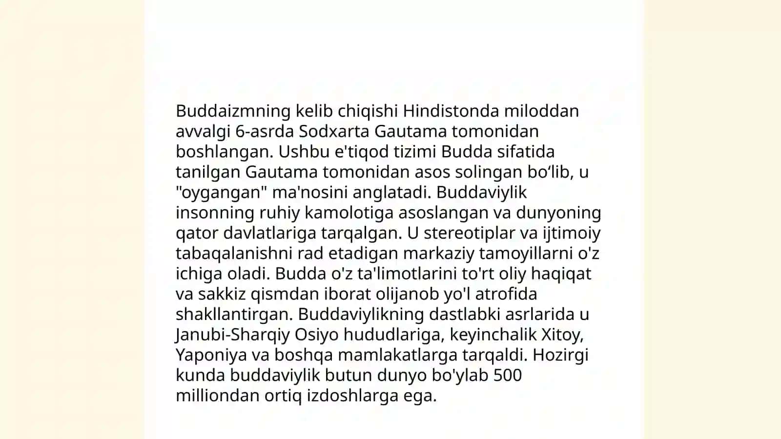 Buddaviylik dinining vujudga kelishi taʼlimoti manbalari oqim va yoʻnalishlari 3