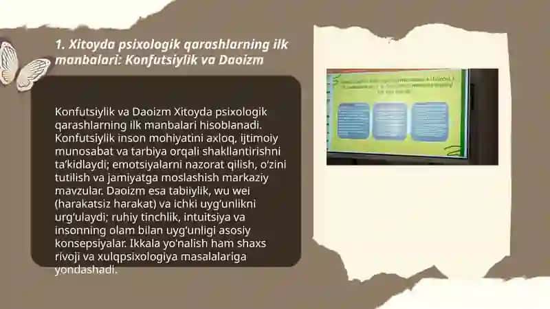 Xitoy Hindiston va Misrda psixologik qarashlarning paydo boʻlishi 3