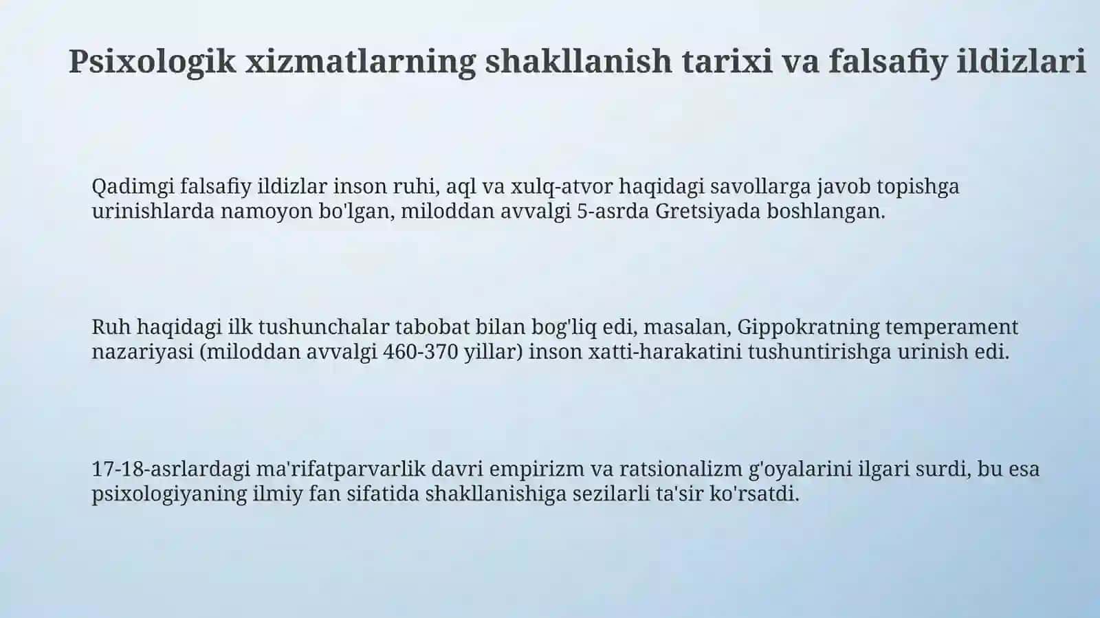 Psixologik xizmatni tashkil etish tarixi 3