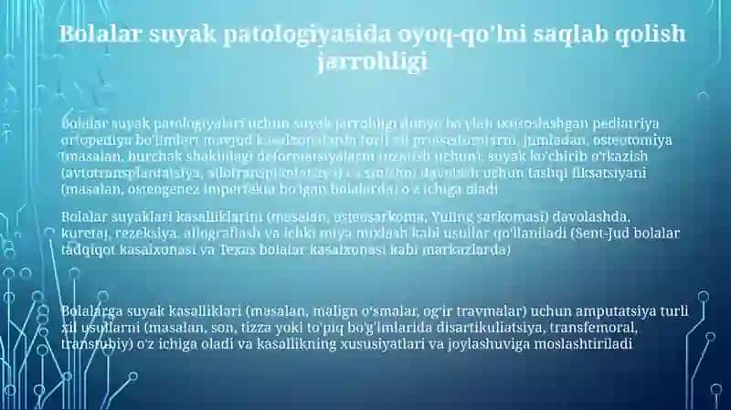Bolalarda suyak patologiyalari: tashxis va davolash 3