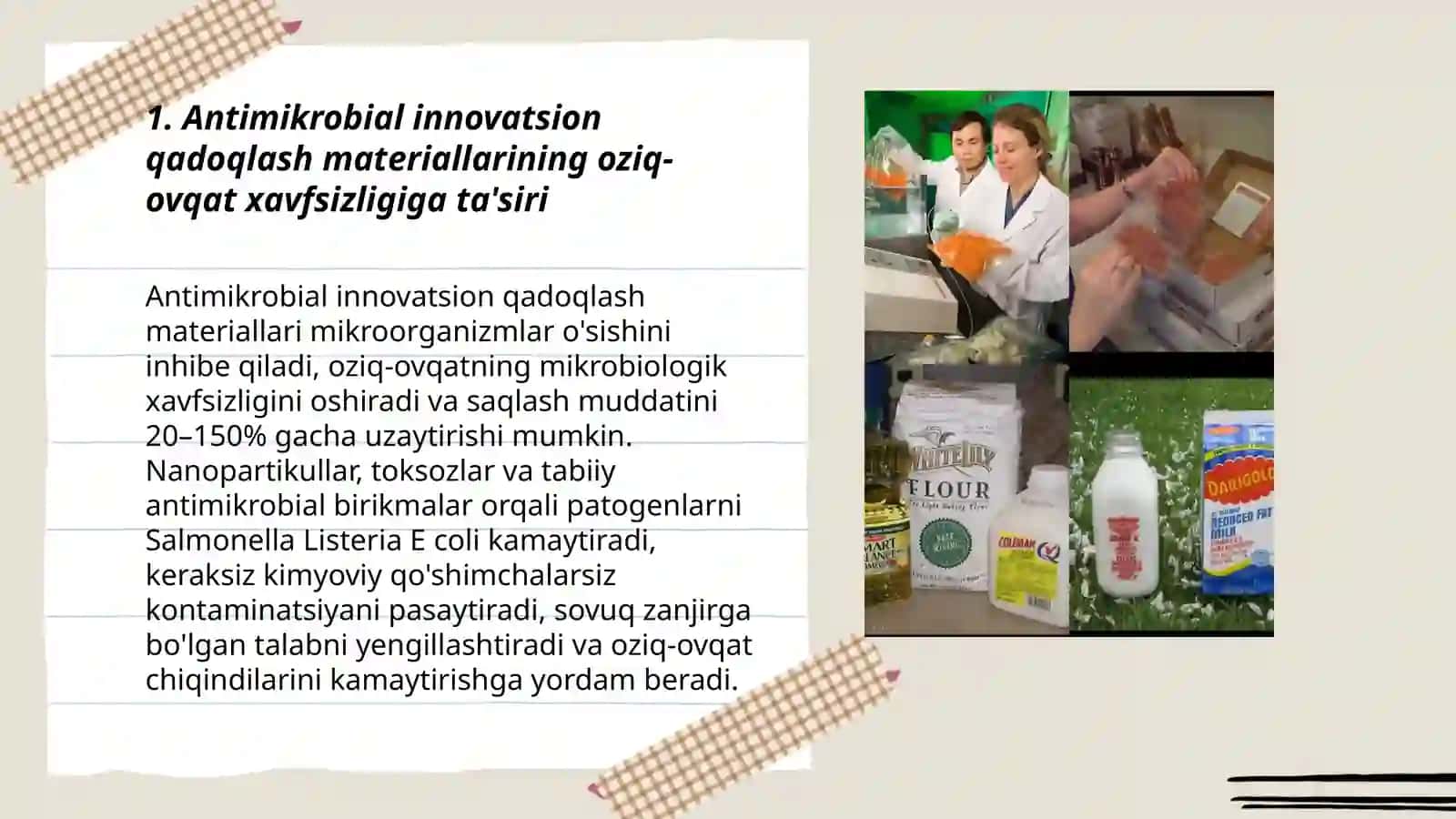 Antimikrobial innovatsion qadoqlash materiallarining oziq-ovqat xavfsizligiga ta'siri 3