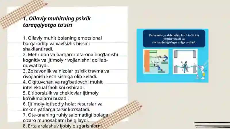 Pisxik taraqqiyot shartlari va harakatga keltiruvchi kuch 3