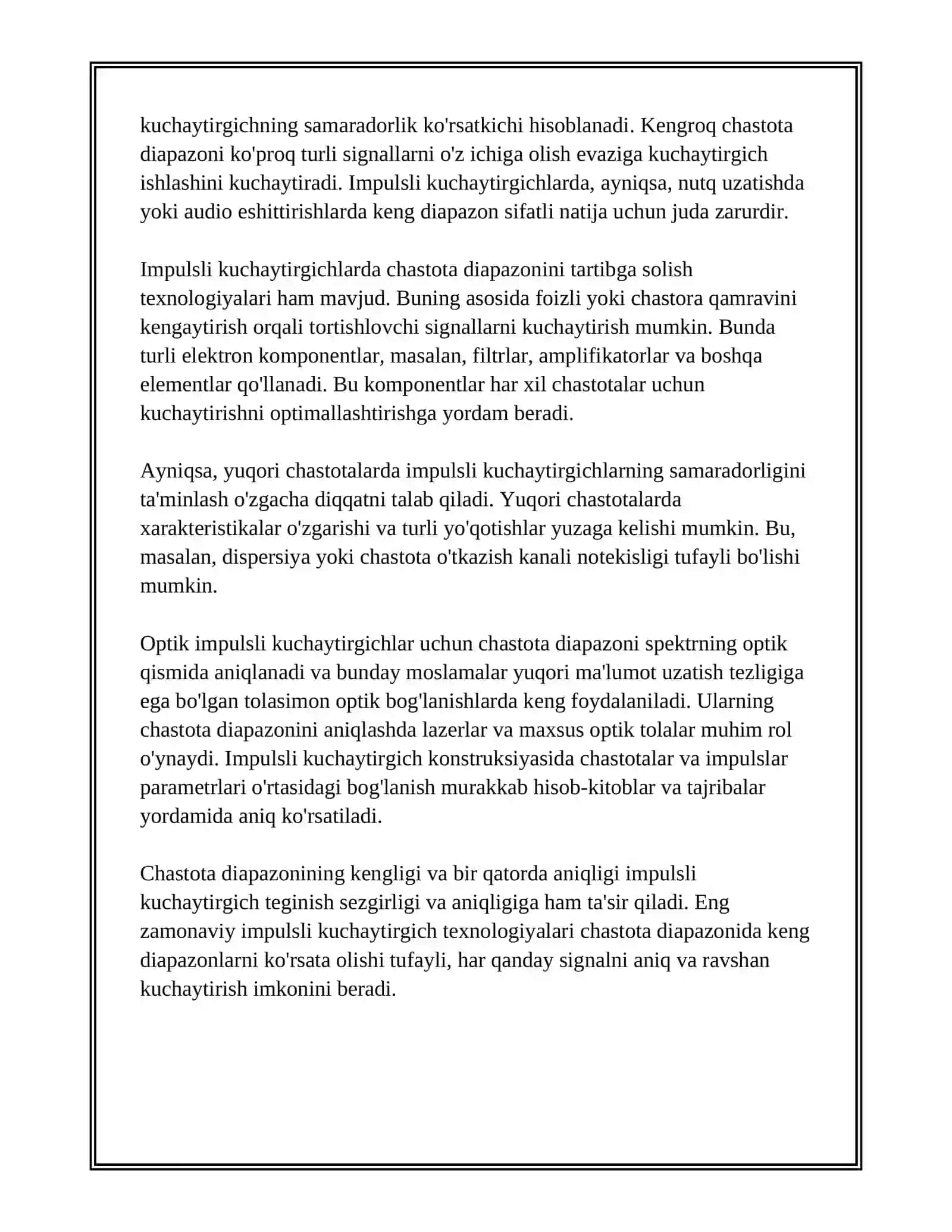 IMPULSLI KUCHAYTIRGICHNING XARAKTERISTIKALARI 3