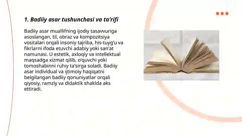 Badiiy asar haqida tushuncha 3