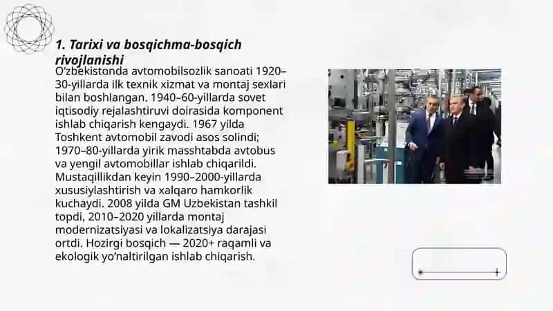 O‘zbekistonda avtomobilsozlik sanoatining rivojlanishi 3