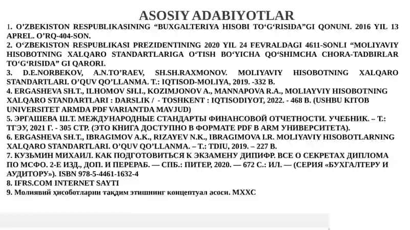 Moliyaviy hisobotni taqdim etishning konseptual asosi 3