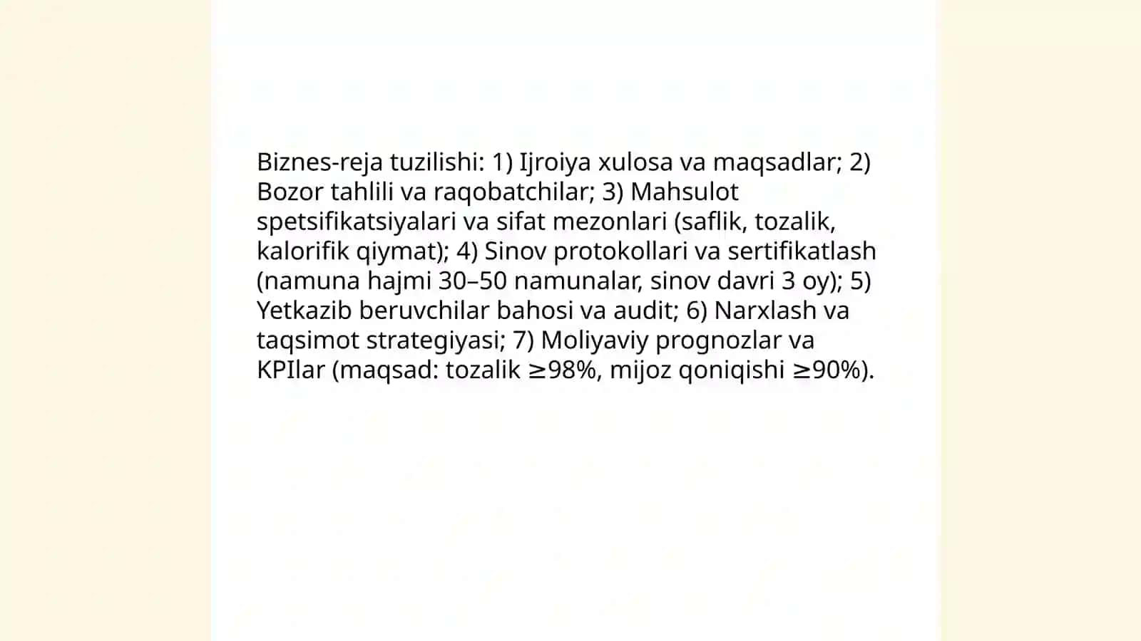 Biznes-reja tuzilishi va maqsadlari 3