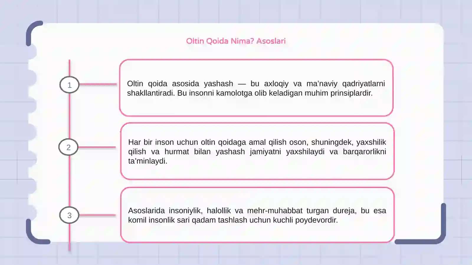 Oltin Qoida Asosida Yashash 3