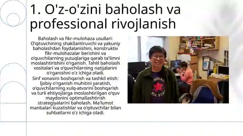 Pedagogning ta`lim jarayonidagi va tarbiyaviy ishlarni tashkil etishdagi mahoratini tashxislash 3