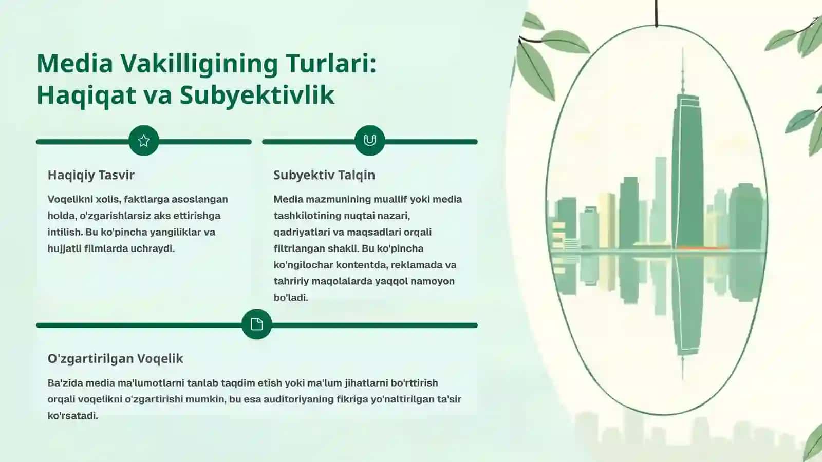 Medianing Tasviriy (Vakillik) Xususiyati 3