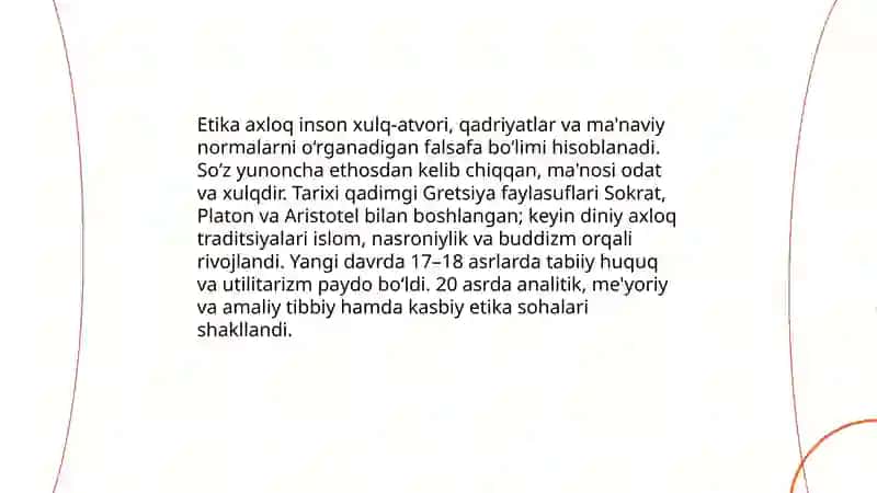 Etika axloq toʻgʻrisidagi fan 3