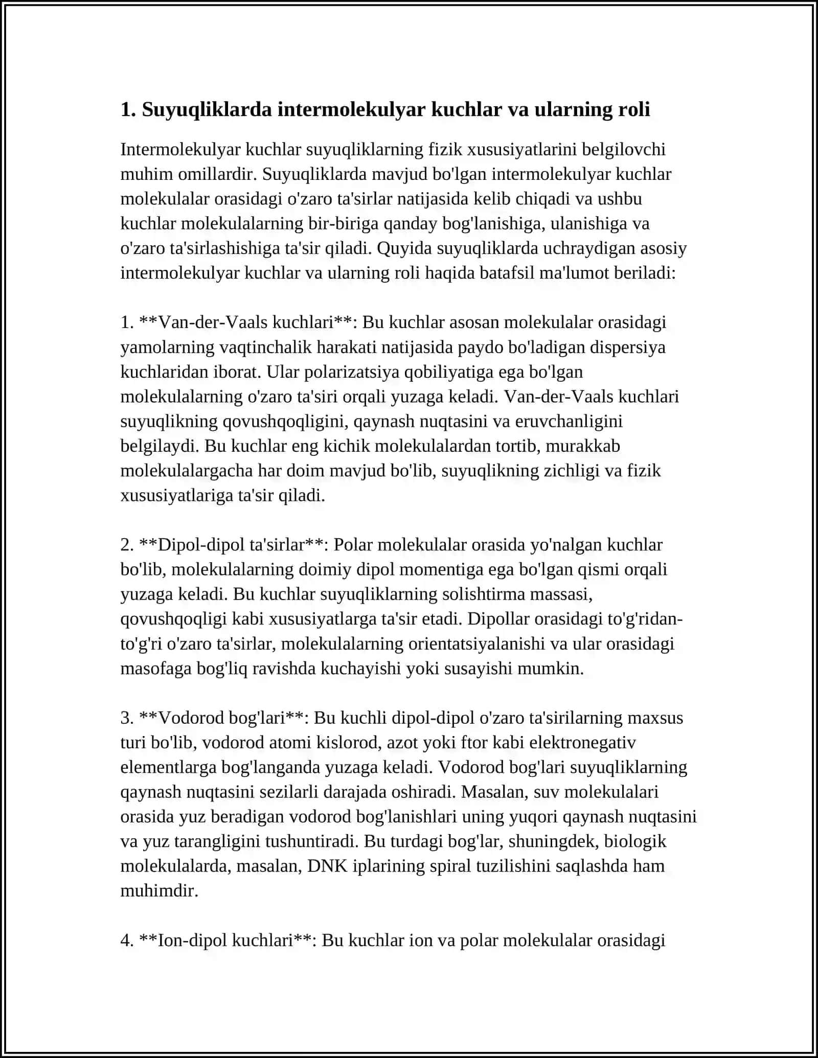 SUYUQLIKLAR MOLEKULYAR TUZILISHINING XUSUSIYATLARI 3