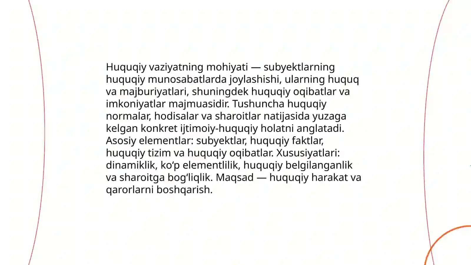 Huquqiy vaziyatning mohiyati va tushunchasi 3