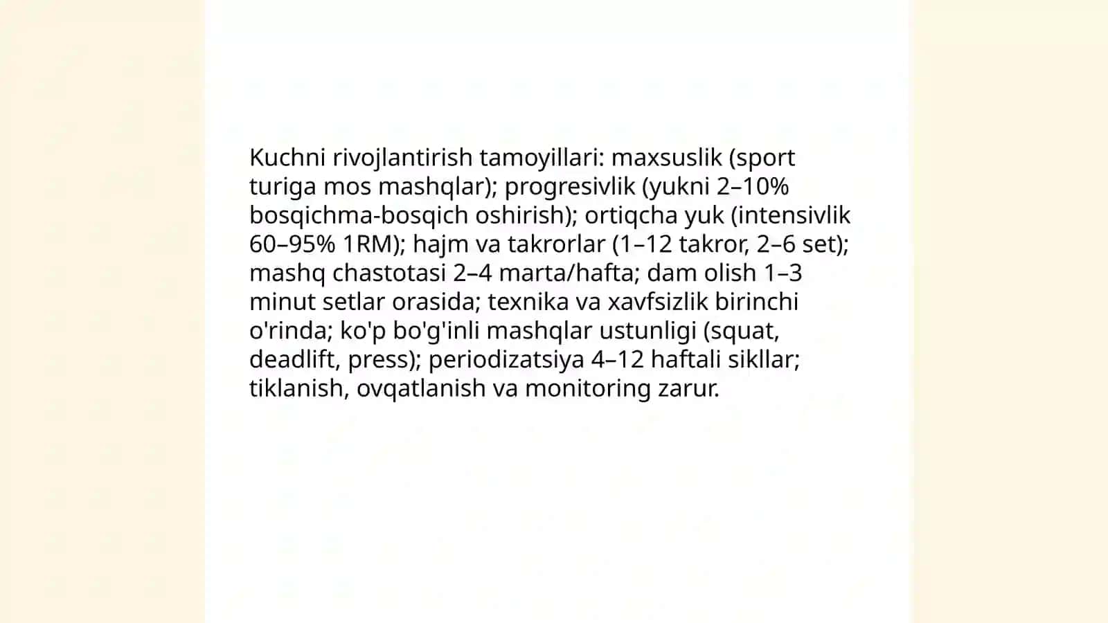 Jismoniy sifatlarni ( kuch, tezkorlik, chaqqonlik, egiluvchanlik, chidamlilik) tarbiyalash metodikasi 3
