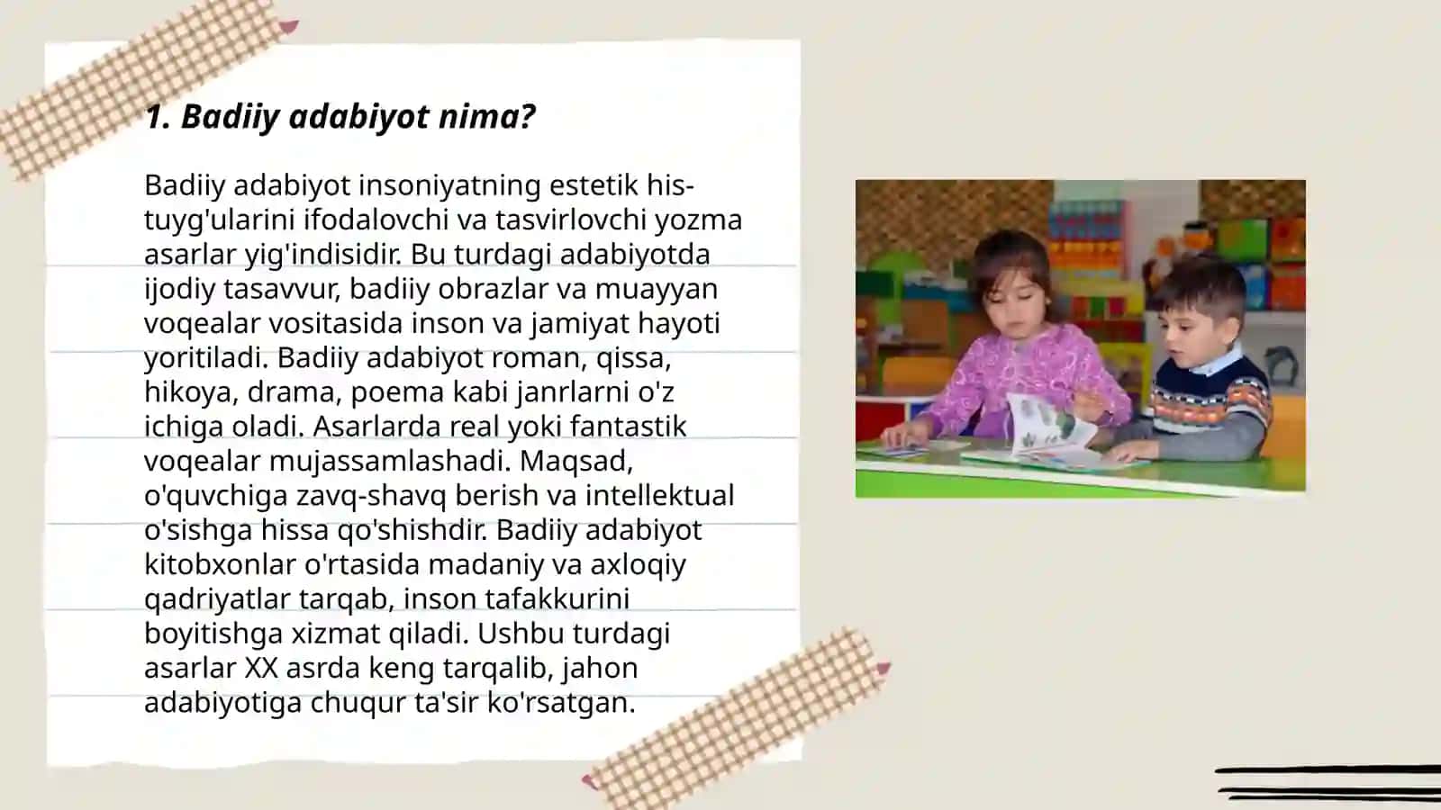 Badiiy adabiyot bilan tanishtirish mashg‘ulotlari orqali bolalarda ijod qilish ko‘nikmasi shakllantirish 3